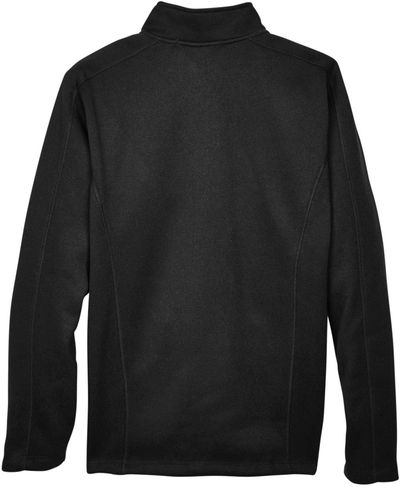 Am image of a Custom Devon and Jones Mens Bristol Full Zip Sweater Fleece Jacket in Black!