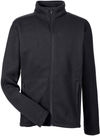 Am image of a Custom Devon and Jones Mens Bristol Full Zip Sweater Fleece Jacket in Black!
