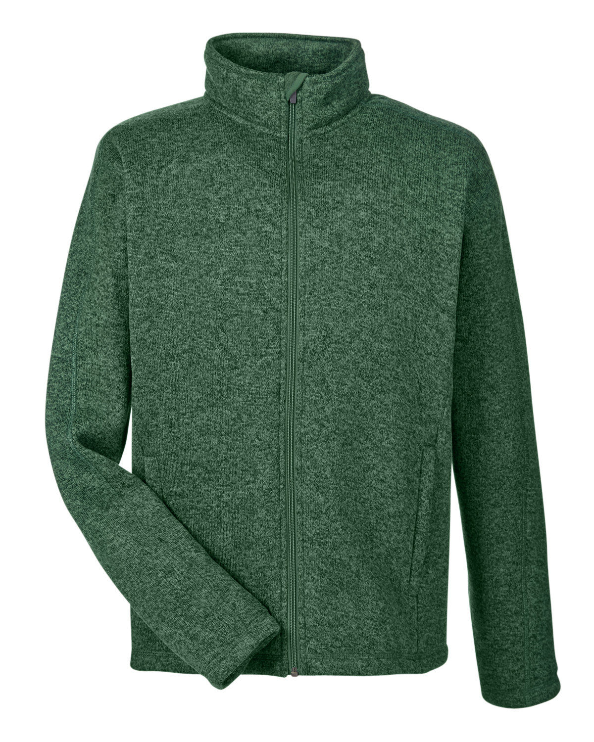 Devon and Jones Mens Bristol Full Zip Sweater Fleece Jacket in Forest Heather