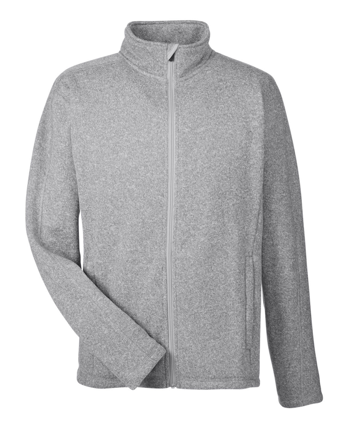 Devon and Jones Mens Bristol Full Zip Sweater Fleece Jacket in Grey Heather