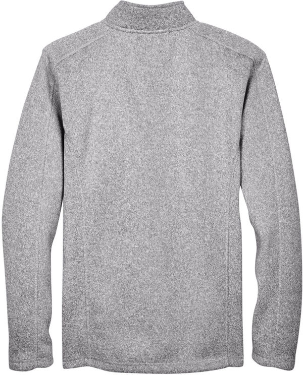Am image of a Custom Devon and Jones Mens Bristol Full Zip Sweater Fleece Jacket in Grey Heather!