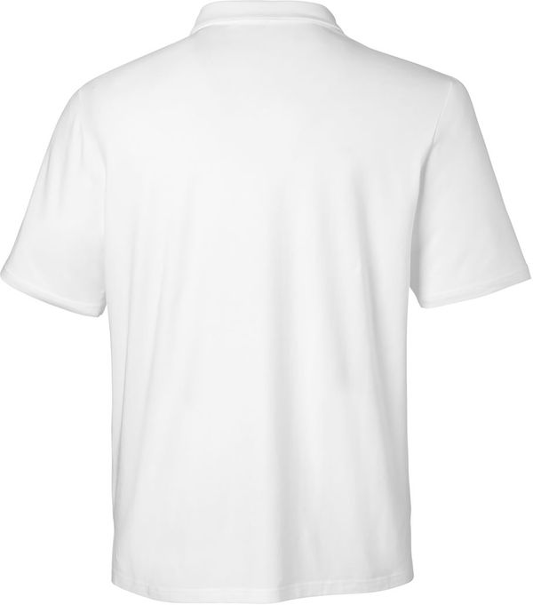 An image of a Custom Devon and Jones Mens Raleigh Stretch Polo in White!