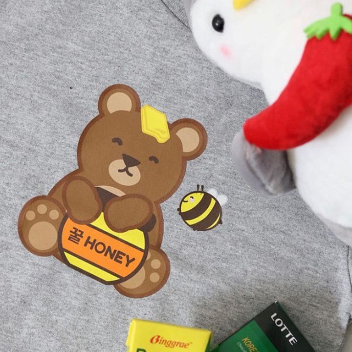 A DTF printed Bear on a crewneck sweatshirt