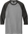 An image of a Custom District Perfect Tri Sleeve Raglan in Black Frost/Grey Frost!