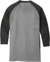 An image of a Custom District Perfect Tri Sleeve Raglan in Black Frost/Grey Frost!