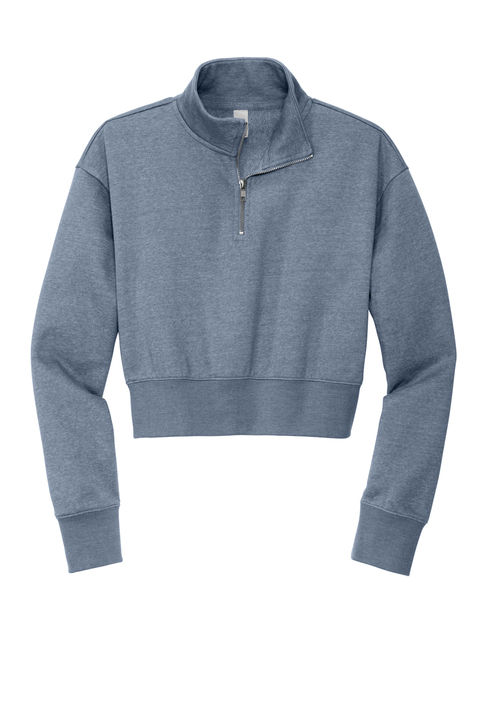 District Womens VIT Fleece Zip in Flint Blue Heather