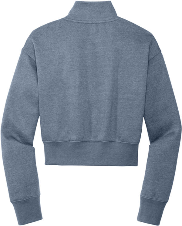 An image of a Custom District Womens VIT Fleece Zip in Flint Blue Heather!