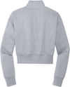 An image of a Custom District Womens VIT Fleece Zip in Light Heather Grey!