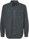 Am image of a Custom Dri Duck Mens Crossroad Woven Shirt in CHARCOAL!