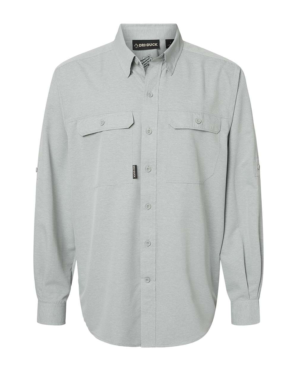 Dri Duck Mens Crossroad Woven Shirt in GREY