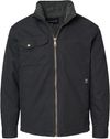 Am image of a Custom Dri Duck Endeavor Canyon Cloth Canvas Jacket with Sherpa Lining in Black!