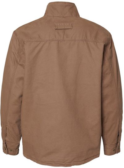 Am image of a Custom Dri Duck Endeavor Canyon Cloth Canvas Jacket with Sherpa Lining in Field Khaki!