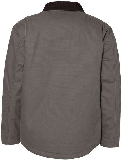 Am image of a Custom Dri Duck Rambler Boulder Cloth Jacket in Gravel!
