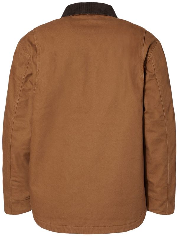 Am image of a Custom Dri Duck Rambler Boulder Cloth Jacket in Saddle!