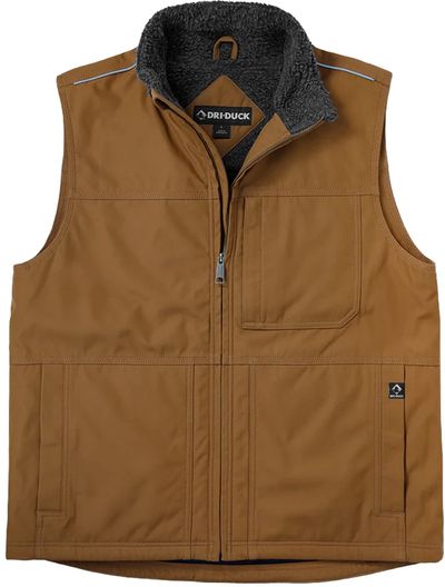 Am image of a Custom Dri Duck Rigor Vest in Saddle!