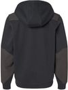 Am image of a Custom Dri Duck Mission Quarter Zip Pullover in Black!
