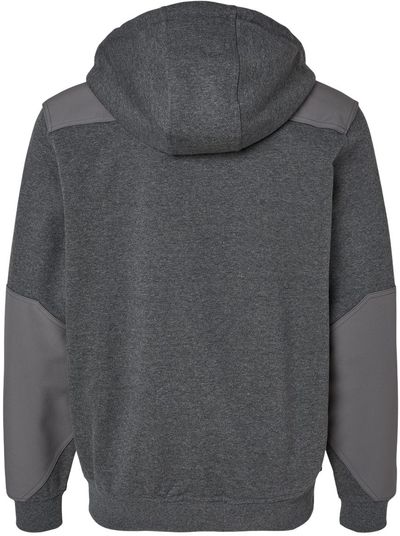 Am image of a Custom Dri Duck Mission Quarter Zip Pullover in Dark Oxford!