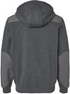 Am image of a Custom Dri Duck Mission Quarter Zip Pullover in Dark Oxford!