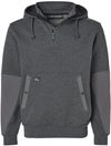 Am image of a Custom Dri Duck Mission Quarter Zip Pullover in Dark Oxford!