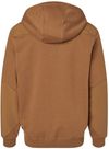 Am image of a Custom Dri Duck Mission Quarter Zip Pullover in Saddle!