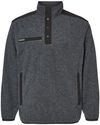 Am image of a Custom Dri Duck Ranger Melange Fleece Pullover in Charcoal!
