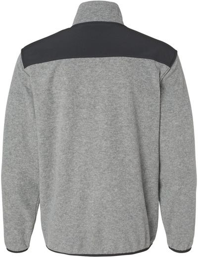 Am image of a Custom Dri Duck Ranger Melange Fleece Pullover in Platinum!