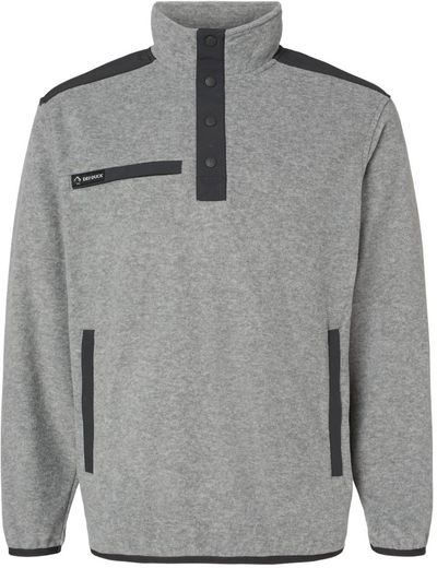 Am image of a Custom Dri Duck Ranger Melange Fleece Pullover in Platinum!