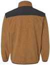Am image of a Custom Dri Duck Ranger Melange Fleece Pullover in Saddle!