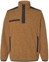 Am image of a Custom Dri Duck Ranger Melange Fleece Pullover in Saddle!