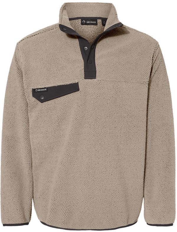 Am image of a Custom Dri Duck Brooks Sherpa Mountain Fleece in Moss!