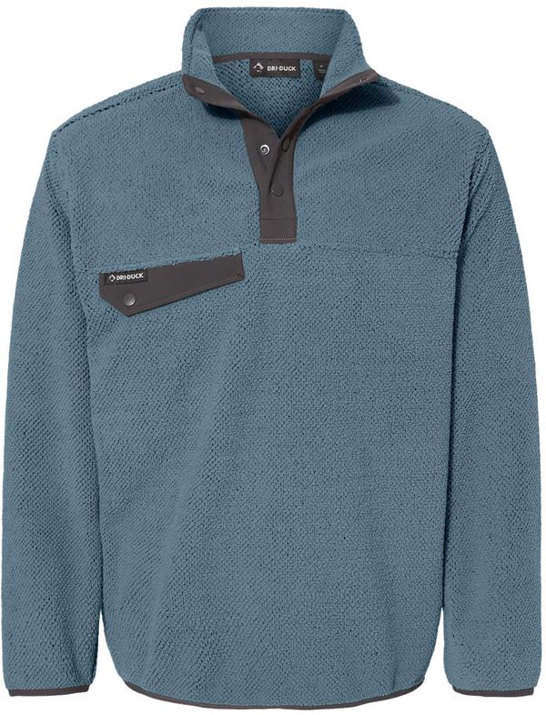 Am image of a Custom Dri Duck Brooks Sherpa Mountain Fleece in Slate Blue!