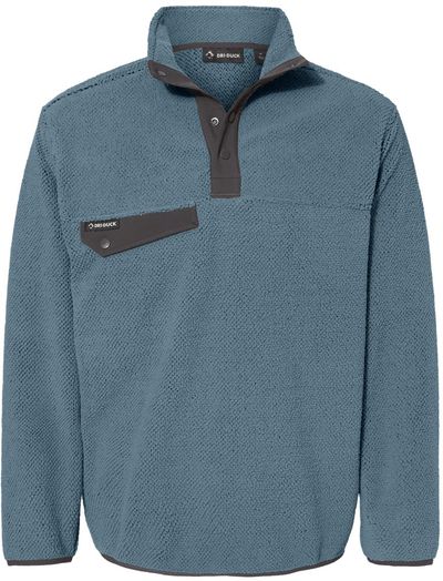 Am image of a Custom Dri Duck Brooks Sherpa Mountain Fleece in Slate Blue!