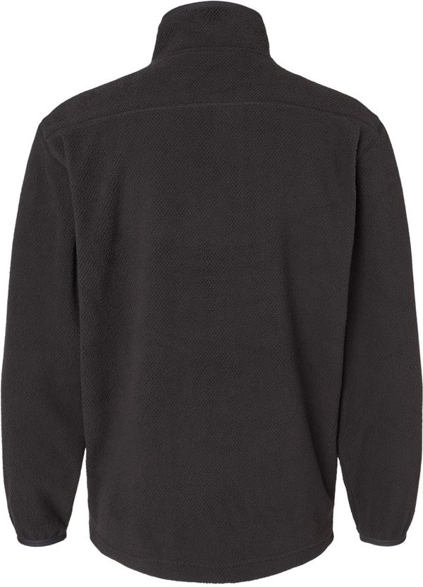 Am image of a Custom Dri Duck Timber Mountain Fleece Pullover in Black!