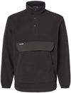 Am image of a Custom Dri Duck Timber Mountain Fleece Pullover in Black!