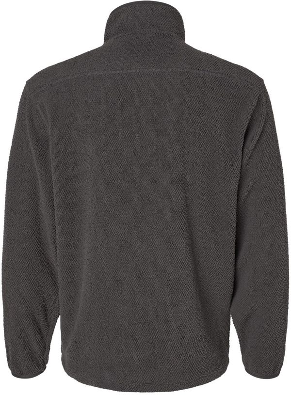 Am image of a Custom Dri Duck Timber Mountain Fleece Pullover in Charcoal!