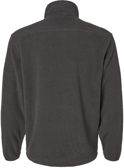 Am image of a Custom Dri Duck Timber Mountain Fleece Pullover in Charcoal!