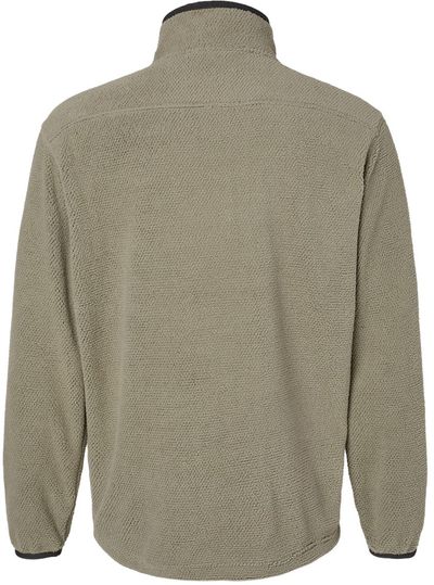 Am image of a Custom Dri Duck Timber Mountain Fleece Pullover in Moss!