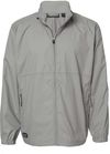 Am image of a Custom Dri Duck Men's River Packable Jacket in GREY!