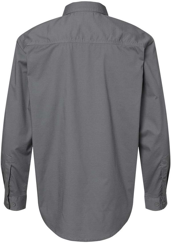 Am image of a Custom Dri Duck Mens Craftsman Woven Shirt in GUNMETAL!