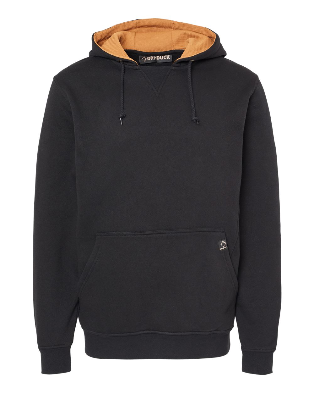 Dri Duck Mens Woodland Fleece Hooded Sweatshirt in Black