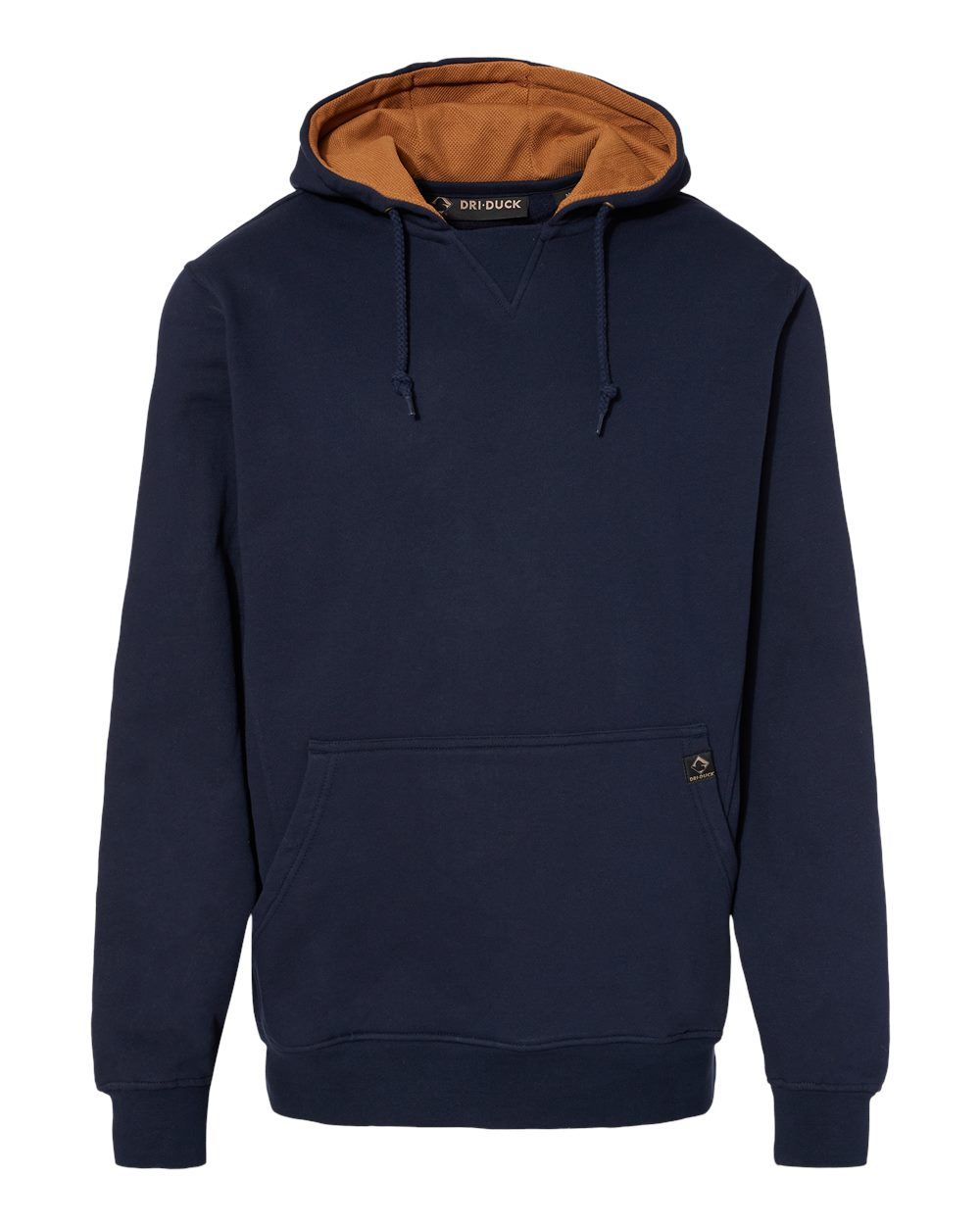 Dri Duck Mens Woodland Fleece Hooded Sweatshirt in Navy