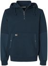 An image of a Custom Dri Duck Mission Quarter Zip Pullover in Deep Blue!
