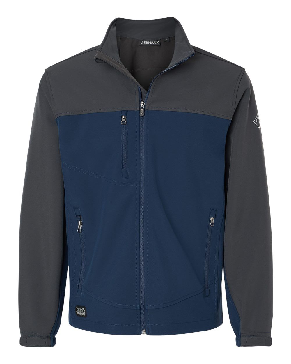Dri Duck Motion Soft Shell Jacket in Deep Blue/Charcoal