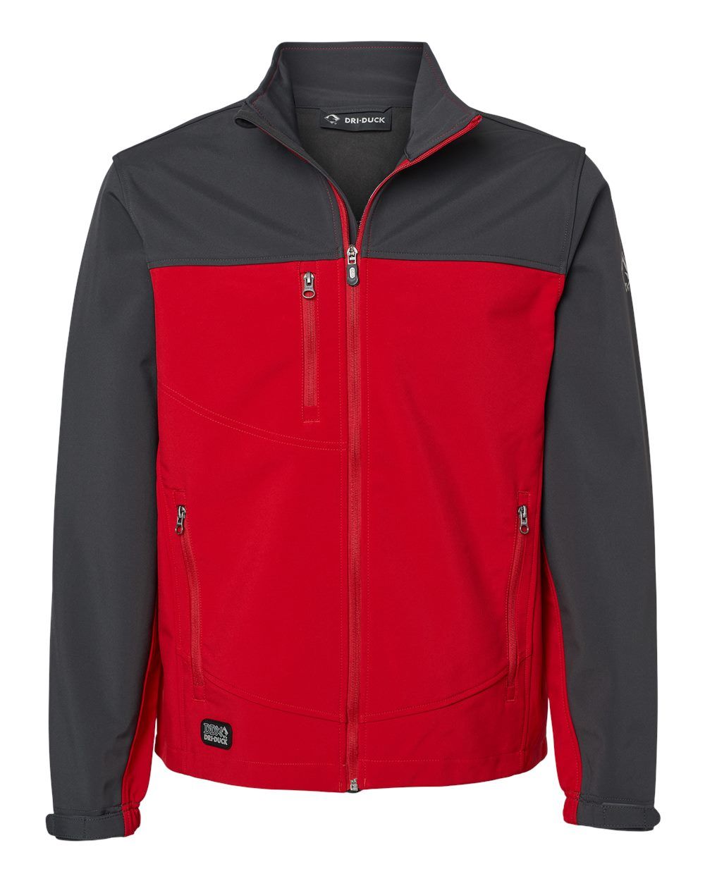 Dri Duck Motion Soft Shell Jacket in Red/ Charcoal