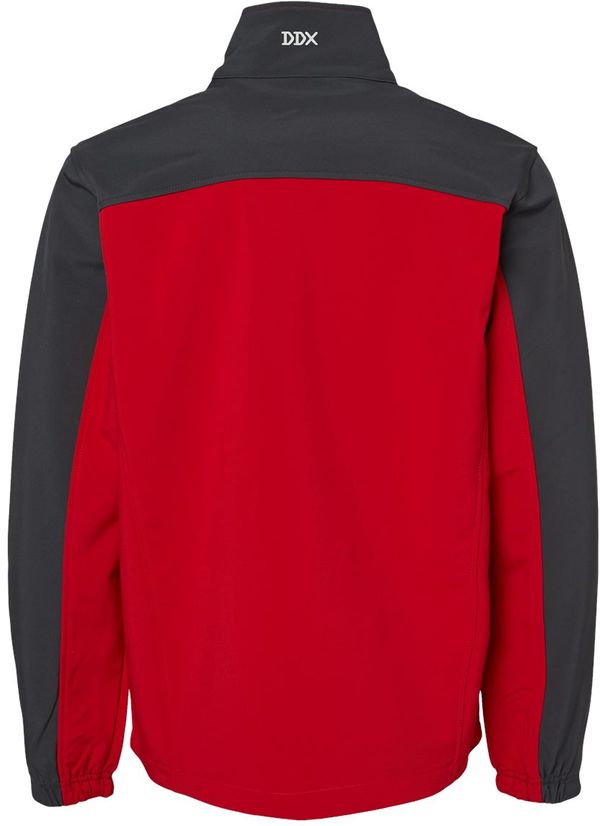An image of a Custom Dri Duck Motion Soft Shell Jacket in Red/ Charcoal!