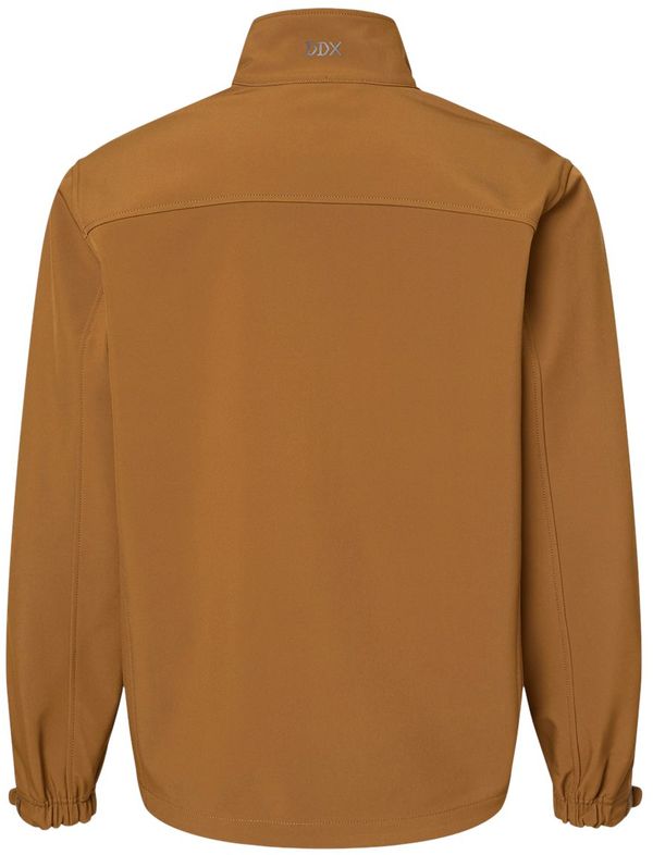An image of a Custom Dri Duck Motion Soft Shell Jacket in Saddle!