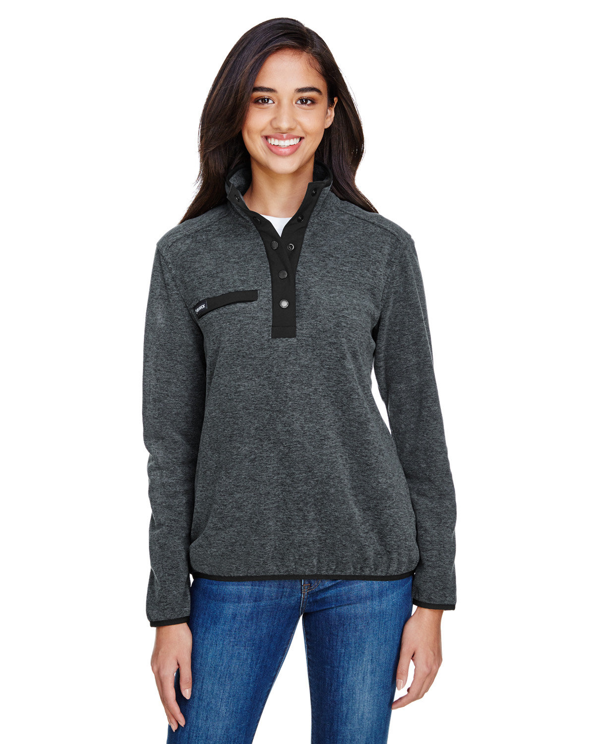Dri Duck Womens Denali Mountain Fleece Pullover in Charcoal