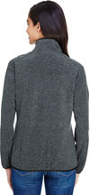 Am image of a Custom Dri Duck Womens Denali Mountain Fleece Pullover in Charcoal!