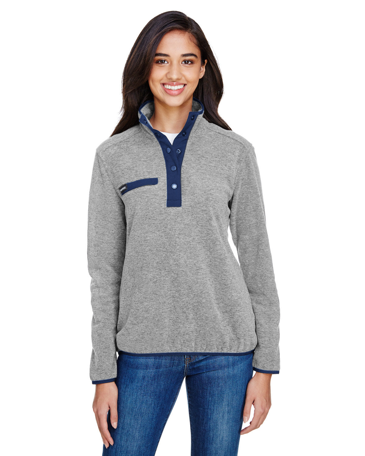Dri Duck Womens Denali Mountain Fleece Pullover in Platinum