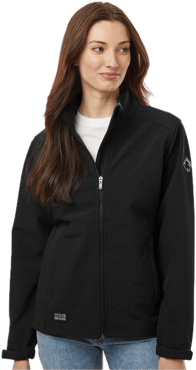 An image of a Custom Dri Duck Womens Motion Soft Shell Jacket!